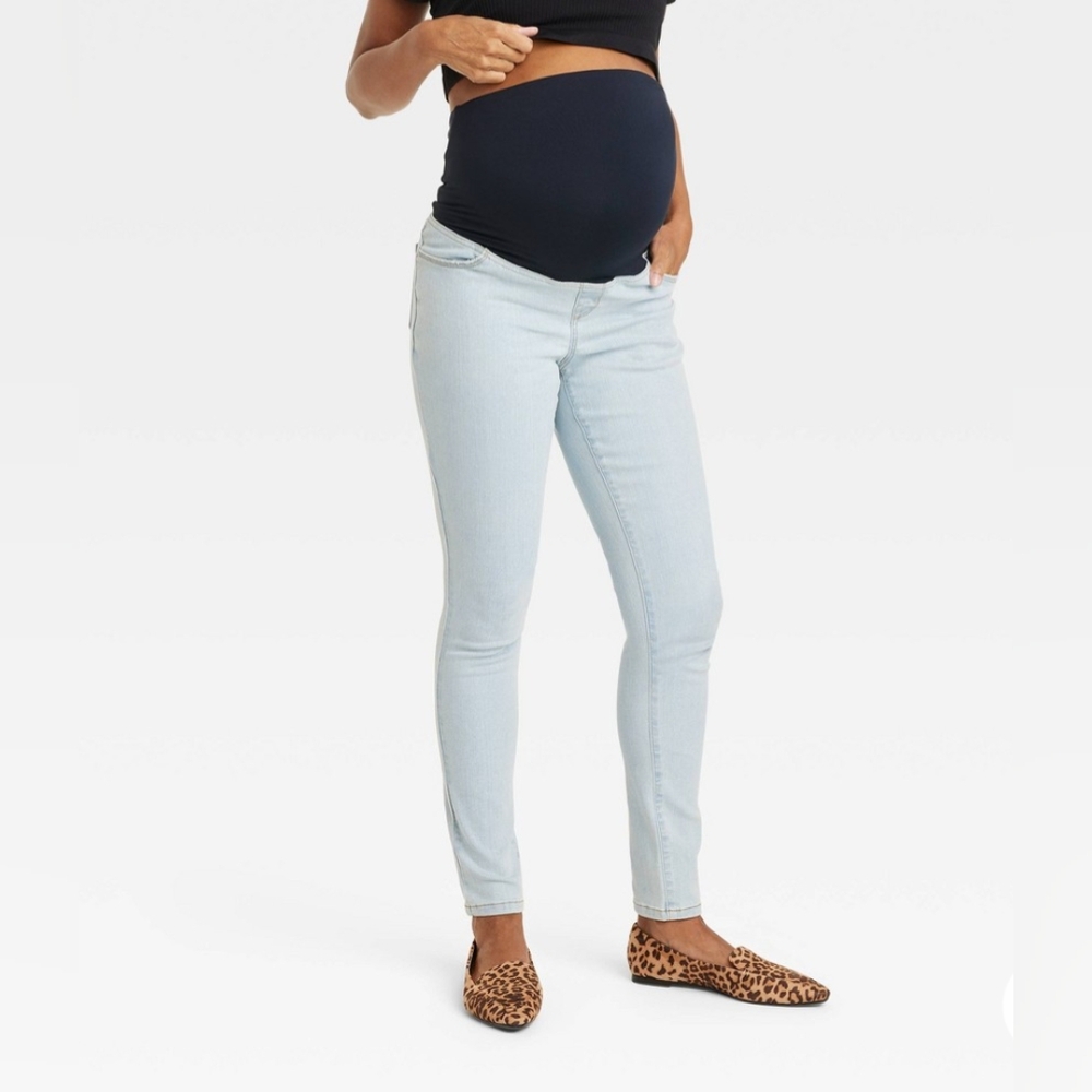 Women's Light Blue Maternity Jeans